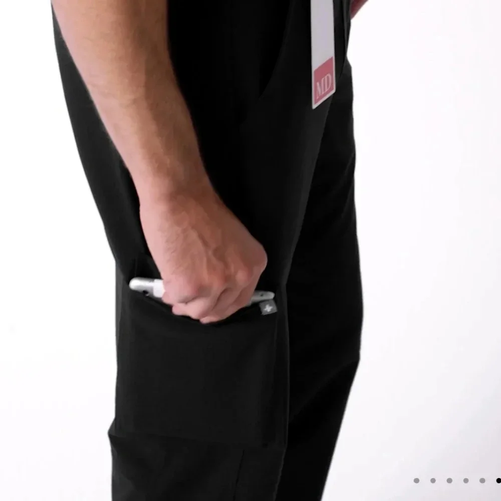 Figs Men's Axim Black Cargo Scrub Pants Size XL Short‎ XLS